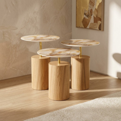 Tables basses Table basse et Tables d'appoint Table de salon Designer 3 pièces.