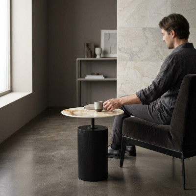 Salle de séjour Table basse Design de luxe Table d'appoint Style italien neuf