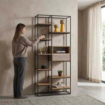 Étagère de design pour étagère en bois Étagère sur pied Étagère à fichiers Étagère de bureau Nouveau