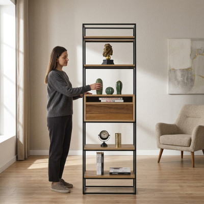 Étagère murale étagère à livres nouvelle armoire de bureau support étagères en bois.
