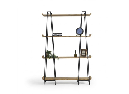 Étagère élégante et fonctionnelle en bois pour le salon