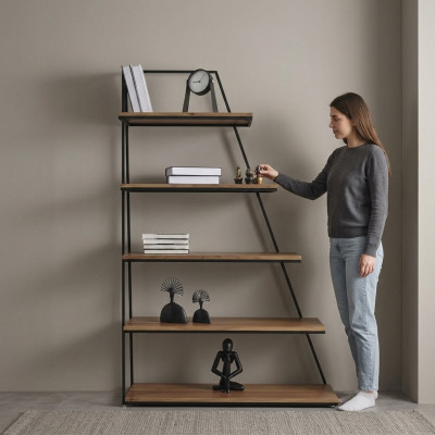 Conception Étagère Salon Armoires en acier inoxydable Étagères Bibliothèque