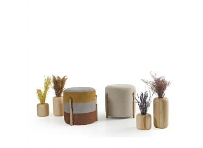 Groupe Tabouret Polyester Salon Siège Tissu Luxe Assise 2 pièces. nouveauté