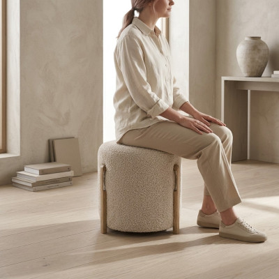 Tabouret Rond Pouf Repose-pieds Tabouret Rembourré Tabouret Tabouret