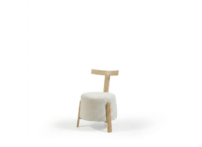 Chaise Salle à manger Chaise rembourrée Salon Blanc Siège textile Fauteuil Bois nouveau