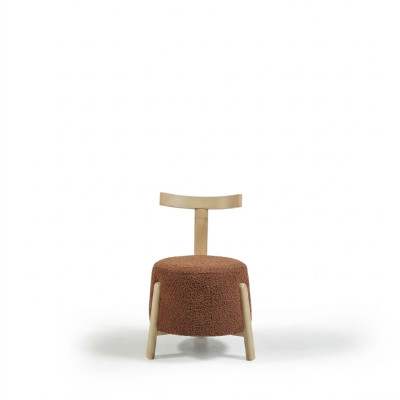Chaise de luxe Salle à manger Rembourrage Fauteuil rond Siège de salon 1x Fauteuil neuf