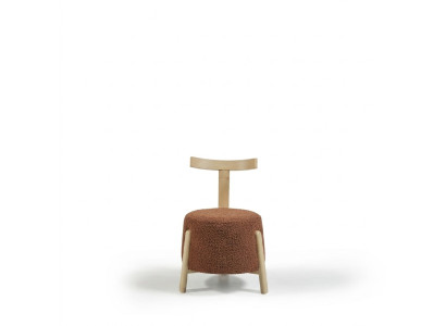 Chaise de luxe Salle à manger Rembourrage Fauteuil rond Siège de salon 1x Fauteuil neuf