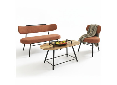 Tabouret Salle de séjour Banc Siège rembourré Mobilier en tissu Tissu Table basse