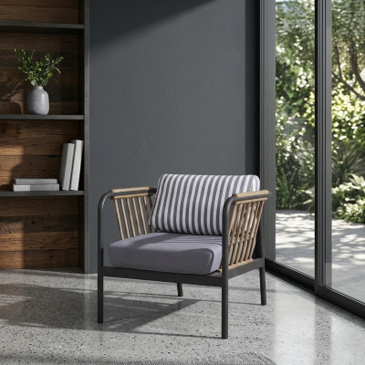 Fauteuil design Siège de luxe Gris Textile Siège de luxe Tapisserie Mobilier de design