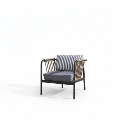 Fauteuil design Siège de luxe Gris Textile Siège de luxe Tapisserie Mobilier de design