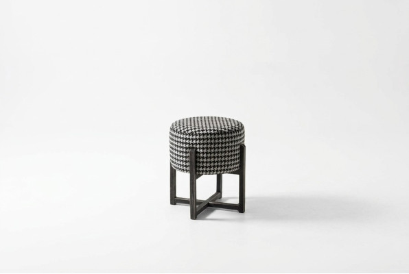 Tabouret rond, tabouret designer, tabouret moderne, repose-pieds, tabouret d'appoint, rembourrage