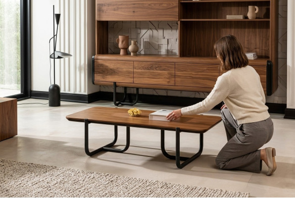 Table basse Salon Design Table Basse Tables Meubles Marron Tables Bois