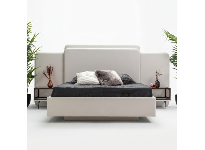 Lit de designer moderne impeccable pour votre chambre en blanc