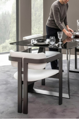 Chaise de salle à manger Chaise Fauteuil Design Table à manger Siège Bois Luxe Blanc