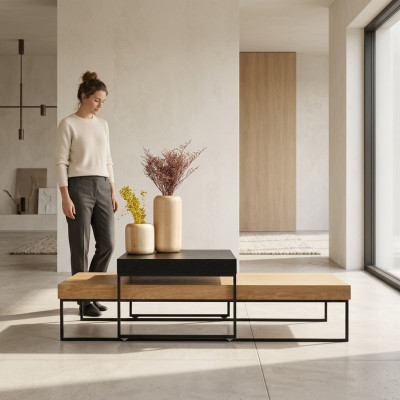 Table Basse en Bois de Grange Table D'Appoint Table Basse Table de Salon en Bois Table