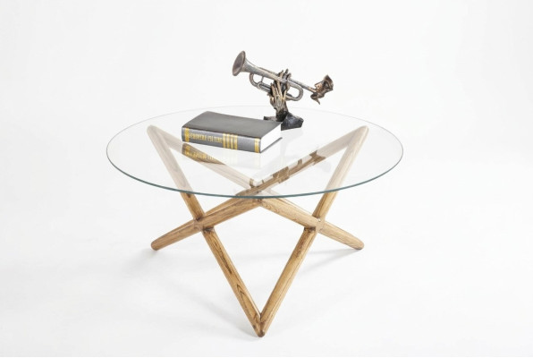 Table basse Table Mobilier Luxe Table d'appoint Bois Moderne Salon Design