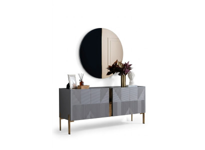 Ensemble MIROIR BUFFET style italien 2 pièces. Salle de séjour, commode en bois, armoire