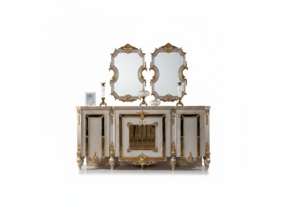 Bahut Commode Bahut Mobilier Moderne Suite Ensemble 2pcs Miroir nouveau