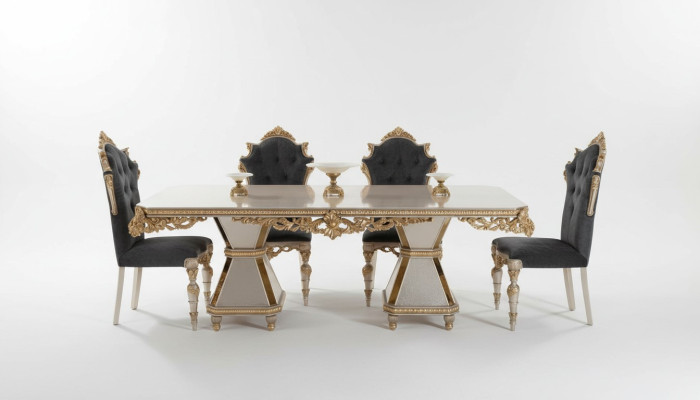 Ensemble de salle à manger français canapé 4x chaises salle à manger mobilier suite 5 pièces. ensemble