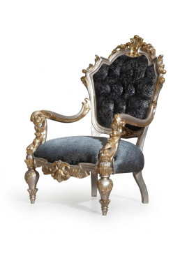 Fauteuil luxueux siège rembourré en textile 1 place, siège rembourré 1 place pour le salon