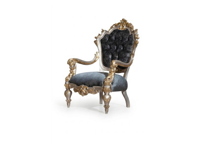 Fauteuil luxueux siège rembourré en textile 1 place, siège rembourré 1 place pour le salon