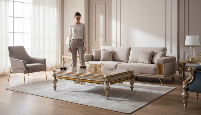 Table basse Table basse Tables basses table en bois design table d'appoint de luxe 130x80
