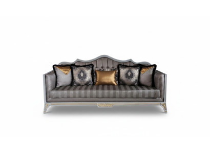 Canapé 3 places Canapés Canapé trois places Textile de luxe Canapé capitonné baroque