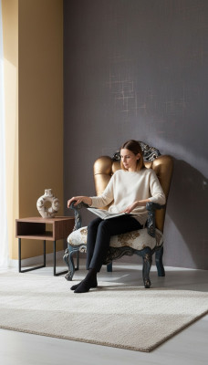 Fauteuil de design Chesterfield avec dossier doré pour salon