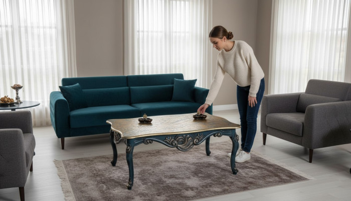Table basse Tables d'appoint Salon Table basse de luxe en bois Design