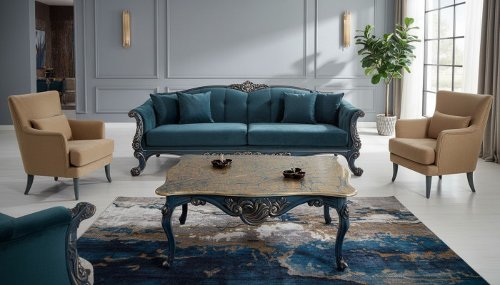 Table basse Tables d'appoint Salon Table basse de luxe en bois Design