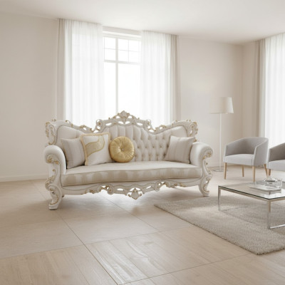 Conception de siège rembourré canapé canapé 3 places canapé Chesterfield canapés en tissu textiles