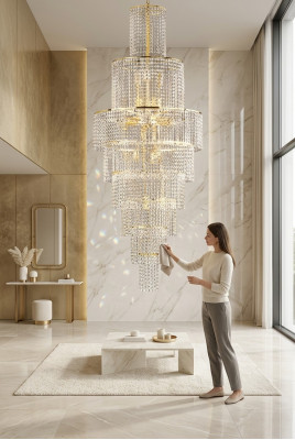 Lustre de style moderne de luxe Lampe luminaire Plafond Salon neuf