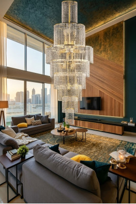 Lustre de style moderne de luxe Lampe luminaire Plafond Salon neuf