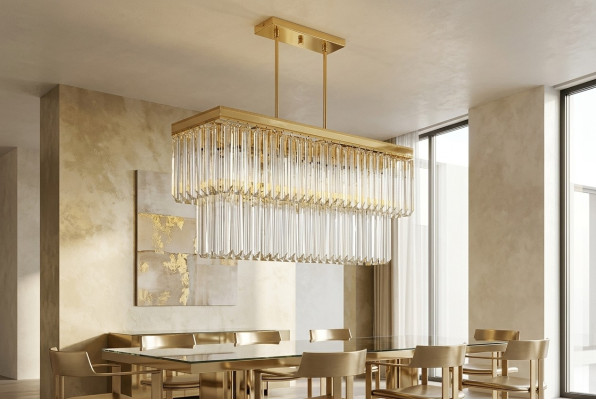 Lustre Luminaire Cristal Moderne Plafonnier de luxe Salon