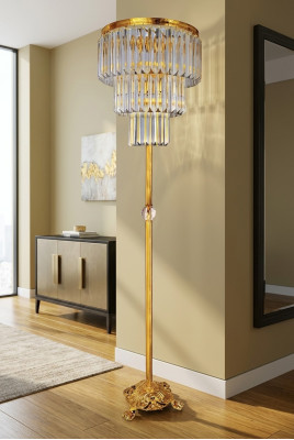 Lampe de sol en or Lampes Meubles Luminaire Debout Salon neuf Moderne