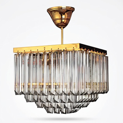 Salon Lustre Cristal de luxe Plafond moderne Nouveau style Or