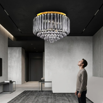 Lustre Plafond Éclairage Moderne Cristal Nouveau Luxe Salon