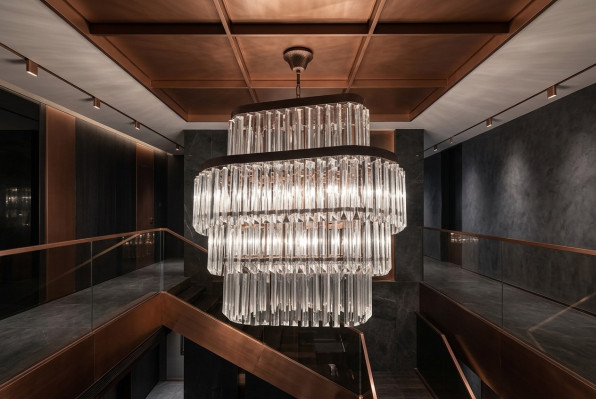 Lustre Salon Plafonds Design de Luxe Cristal Nouveau Gris Moderne