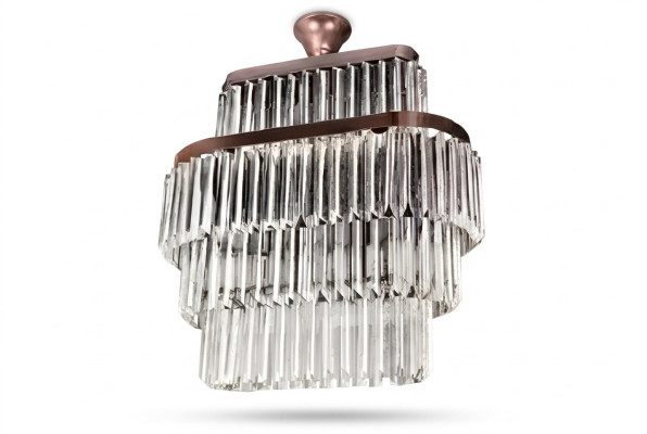 Lustre Salon Plafonds Design de Luxe Cristal Nouveau Gris Moderne
