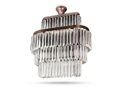 Lustre Salon Plafonds Design de Luxe Cristal Nouveau Gris Moderne