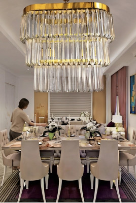 Lustre Laiton Luminaires Plafond Salon Design Luxe Moderne