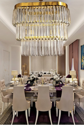 Lustre Laiton Luminaires Plafond Salon Design Luxe Moderne