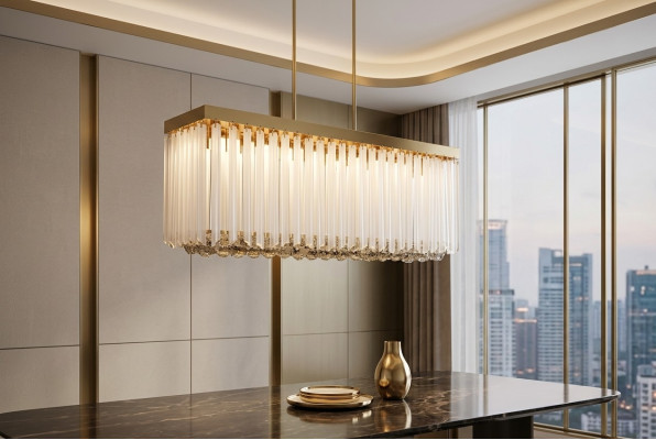 Lustre Style Moderne Lumières Luminaire Plafonnier neuf Salon doré