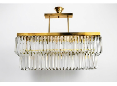 Lustre plafonnier moderne de designer luxueux pour nouveau salon en laiton
