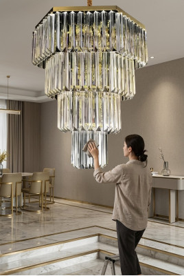 Lustres de style moderne, design de plafonnier de luxe, nouveau or