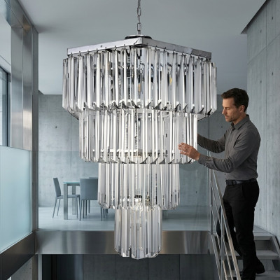 Lustre Suspension Luminaire Applique Plafonnier Lustre Salon Cristal