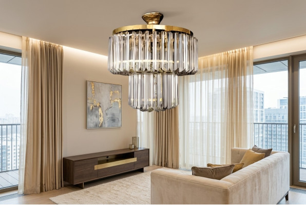 Lustre suspendu Chandelier Lustre neuf Salon Cristal