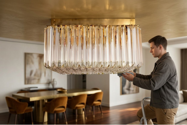 Lustre lampe Salon Lumières Cristal Plafond Lumières Luxueuses