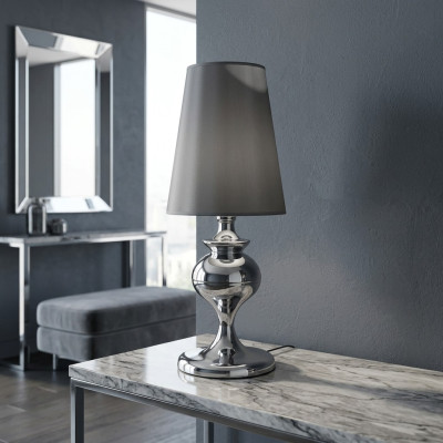 Lampe de table Lampe de lecture Luminaire Lampe de chevet Gris Métal Salon