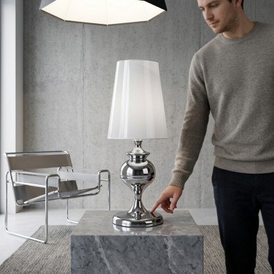 Lampe de table design lumière de table de salon éclairage blanc de luxe nouveau